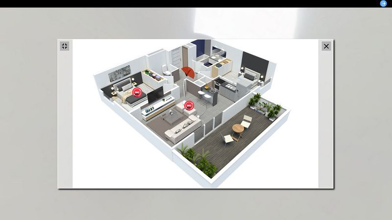 Vue isométrique 3d Appartement